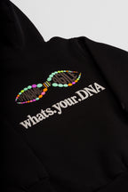 Kids Cotton Hoodie for Boys and Girls | What's Your DNA | Dynamic n Agile | Jet Black