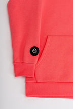 Soft cotton kids sports hoodie front view
Kids hoodie with brushed fleece lining
Breathable children's cotton hoodie
Slim fit kids hoodie in Calypso Coral
Performance hoodie for boys and girls